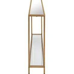 Kirklands Home Entryway Furniture|Warm en Mirrored Top Console Table Gold