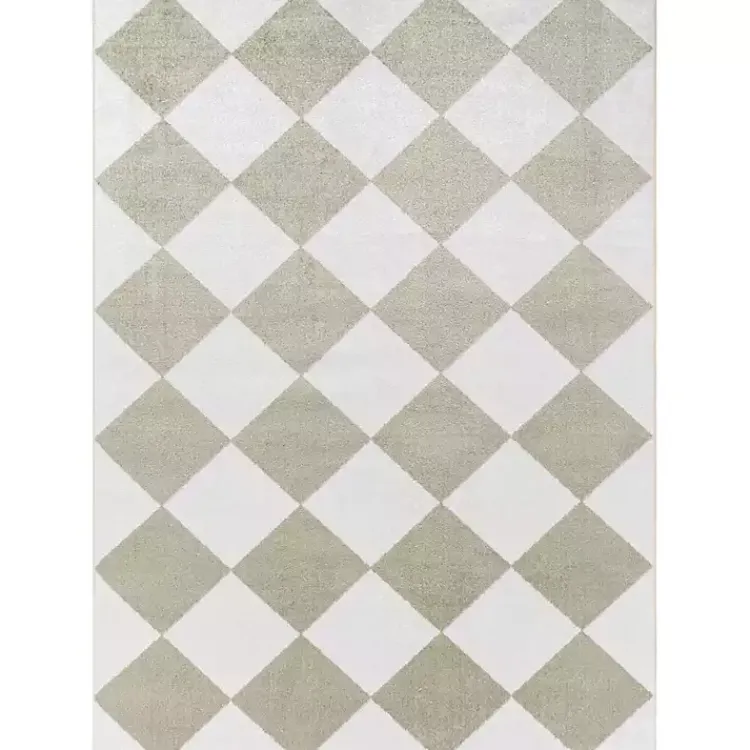Kirklands Home Area Rugs|Warm Gray Checkered Area Rug, 6x9