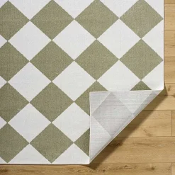 Kirklands Home Area Rugs|Warm Gray Checkered Area Rug, 6x9
