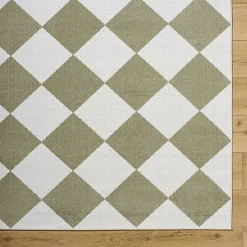 Kirklands Home Area Rugs|Warm Gray Checkered Area Rug, 6x9
