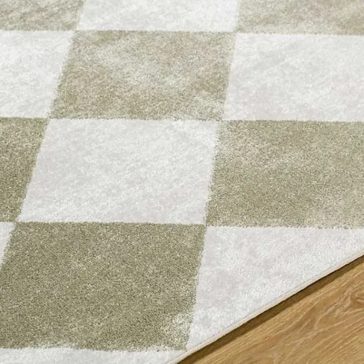 Kirklands Home Area Rugs|Warm Gray Checkered Area Rug, 6x9