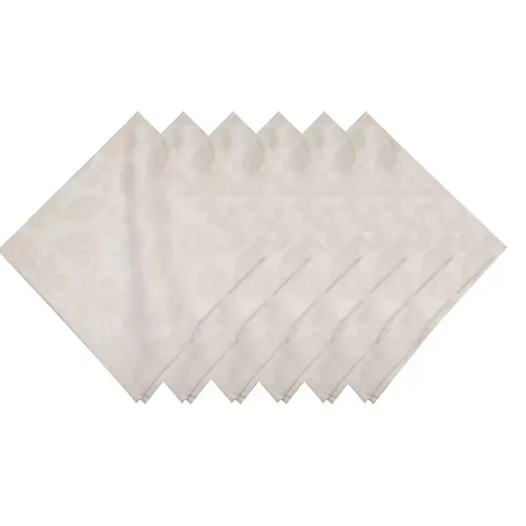 Hot Warm Neutral Leaves Napkins, Set of 6 Fall