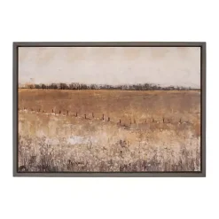 Kirklands Home Canvas Art|Warm Rustic Landscape Framed Art Print Brown