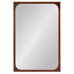 Kirklands Home Decorative Mirrors|Warm Walnut Rounded Rectangle Wall Mirror