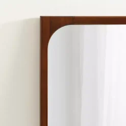 Kirklands Home Decorative Mirrors|Warm Walnut Rounded Rectangle Wall Mirror