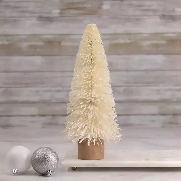 Outlet Warm White Glitter Bottle Tree Stump Base Christmas Decorations