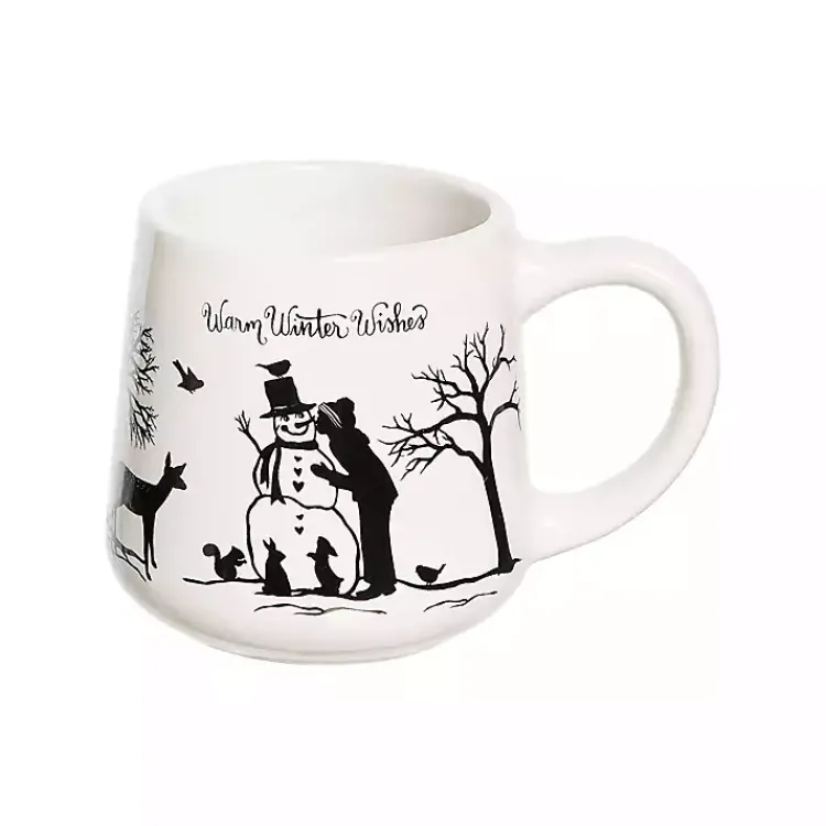 Online Warm Winter Wishes Mugs, Set of 2 Christmas Dining & Entertaining