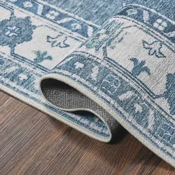 Kirklands Home Area Rugs|Washable Shary Area Rug, 5x7 Blue