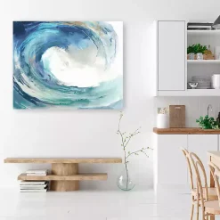 Kirklands Home Canvas Art|Water Collar Giclee Canvas Art Print, 30x24 in. Blue