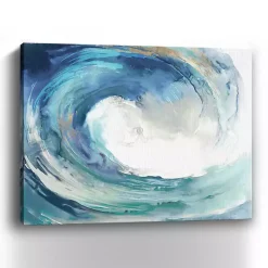 Kirklands Home Canvas Art|Water Collar Giclee Canvas Art Print, 30x24 in. Blue