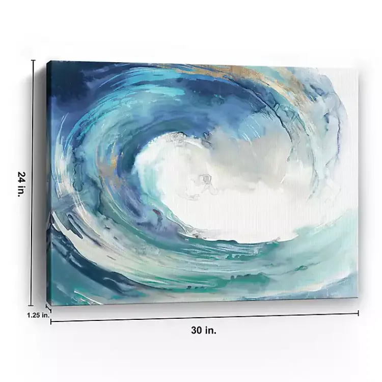 Kirklands Home Canvas Art|Water Collar Giclee Canvas Art Print, 30x24 in. Blue