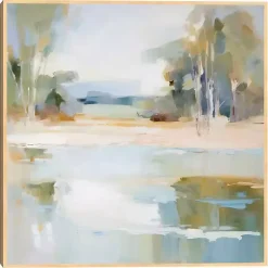 Kirklands Home Canvas Art|Water Whispers Framed Canvas Art Print Multi