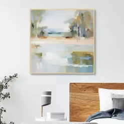 Kirklands Home Canvas Art|Water Whispers Framed Canvas Art Print Multi