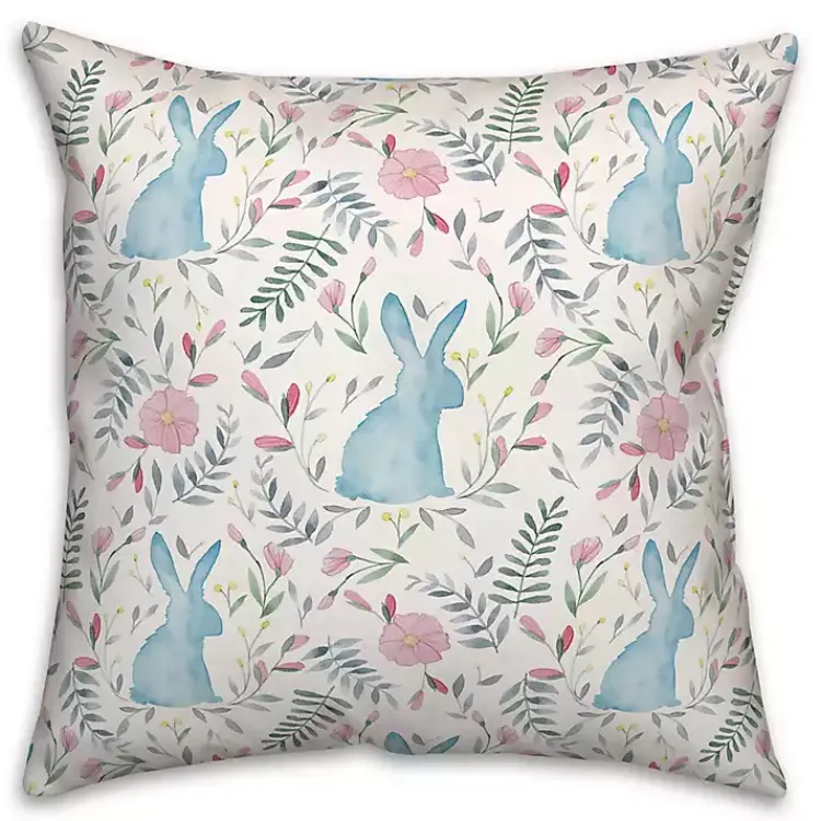 Outlet Watercolor Bunnies Indoor/Outdoor Pillow Pillows