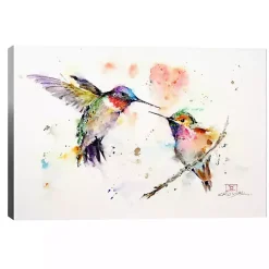 Kirklands Home Canvas Art|Watercolor Hummingbird Canvas Art Print, 26x18 in.