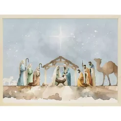 Best Watercolor Nativity Scene Framed Art Print Christmas Art & Wall Decor