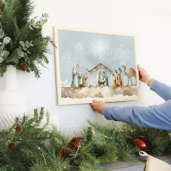 Best Watercolor Nativity Scene Framed Art Print Christmas Art & Wall Decor