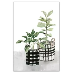 Kirklands Home Canvas Art|Watercolor Plaid Vase Canvas Art Print, 20x30 in.