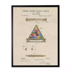 Kirklands Home Framed Art|Watercolor Pool Ball Frame Framed Art Print Tan