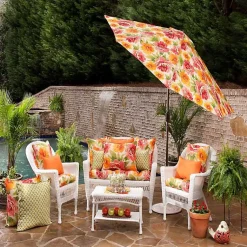 Kirklands Home Outdoor Cushions & Pillows|Watercolor Primrose Lumbar Pillows, Set of 2