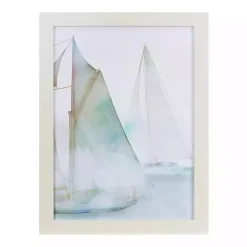 Kirklands Home Framed Art|Watercolor Sailboats Framed Art Prints, Set of 2 Multi
