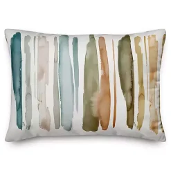 Hot Watercolor Stripes Transitional Accent Pillow Pillows