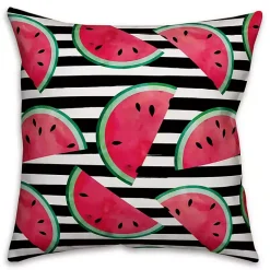Kirklands Home Outdoor Cushions & Pillows|Watercolor Watermelon Outdoor Pillow Multi