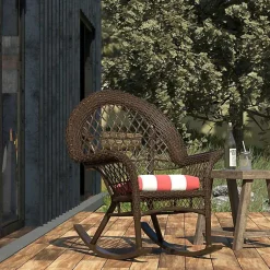 Kirklands Home Outdoor Cushions & Pillows|Watermelon Awning Stripe Outdoor Chair Cushion