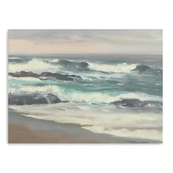 Kirklands Home Canvas Art|Waves Crashing Canvas Art Print Blue