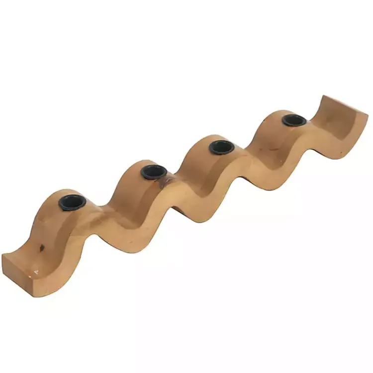 Sale Wavy Wood Taper Candle Runner Candle Holders