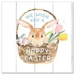 Outlet We Wish You A Hoppy Easter Wall Canvas Art Print Easter Decorations