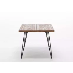 Kirklands Home Accent & End Tables|Weather Fir Wood and Hairpin Legs Accent Table