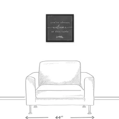 Kirklands Home Wall Quotes & Signs|Welcome at This Table Black Framed Canvas Print