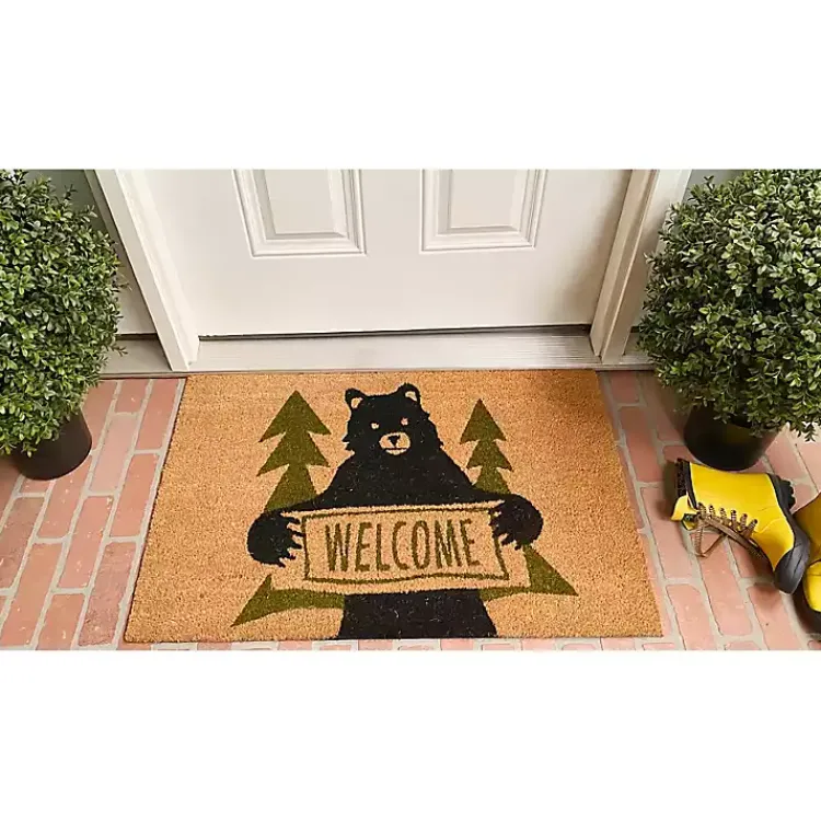 Kirklands Home Doormats|Welcome Bear Doormat