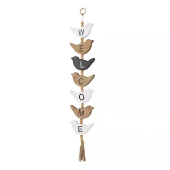 Kirklands Home Wall Quotes & Signs|Welcome Bird Shaped Wood Wall Sign