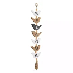 Kirklands Home Wall Quotes & Signs|Welcome Bird Shaped Wood Wall Sign