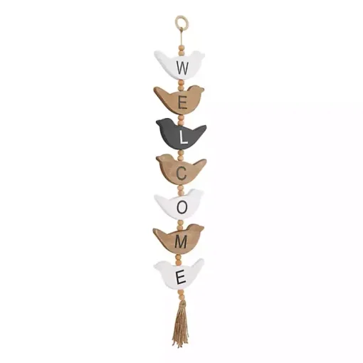 Kirklands Home Wall Quotes & Signs|Welcome Bird Shaped Wood Wall Sign
