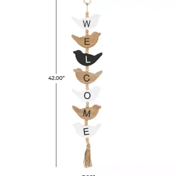Kirklands Home Wall Quotes & Signs|Welcome Bird Shaped Wood Wall Sign