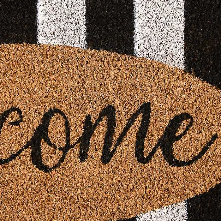 Kirklands Home Doormats|Welcome Cabana Stripe Coir Doormat