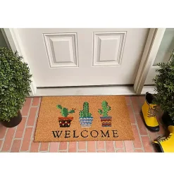 Kirklands Home Doormats|Welcome Cactus Trio Doormat