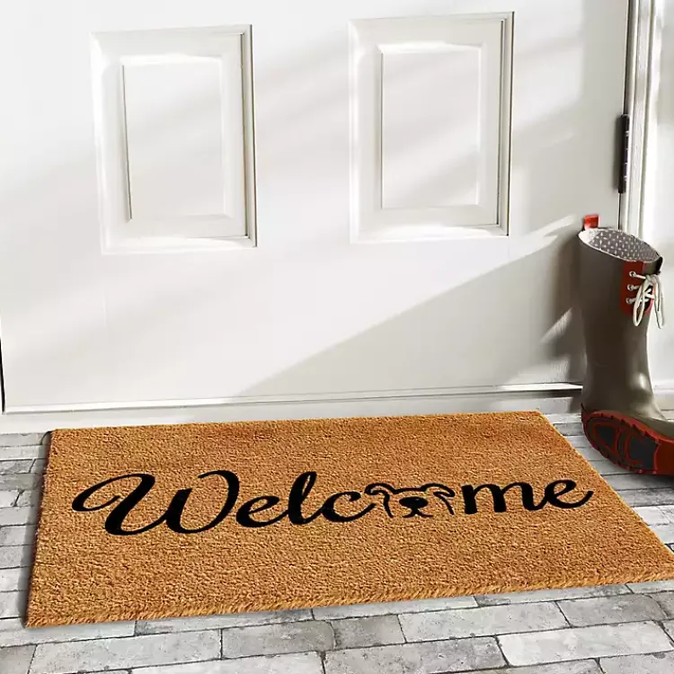 Kirklands Home Doormats|Welcome Dog Coir Doormat
