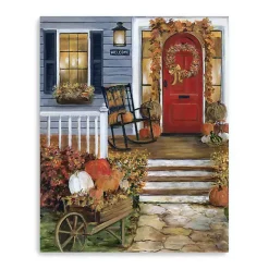 Sale Welcome Fall Porch Canvas Art Print Fall