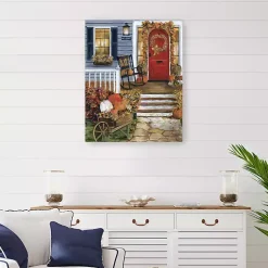 Sale Welcome Fall Porch Canvas Art Print Fall