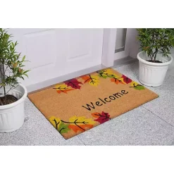 New Welcome Falling Leaves Doormat, 29x17 in. Fall