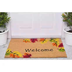 Discount Welcome Falling Leaves Doormat, 36x24 in. Fall