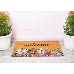 Kirklands Home Doormats|Welcome Floral Doormat Multi