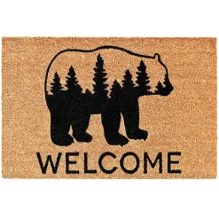 Kirklands Home Doormats|Welcome Forest Bear Doormat