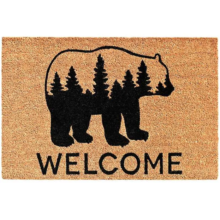 Kirklands Home Doormats|Welcome Forest Bear Doormat
