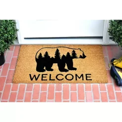 Kirklands Home Doormats|Welcome Forest Bear Doormat