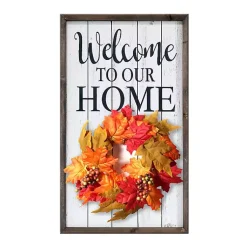 Kirklands Home Wall Quotes & Signs|Welcome Interchangeable Wreath Wall Plaque